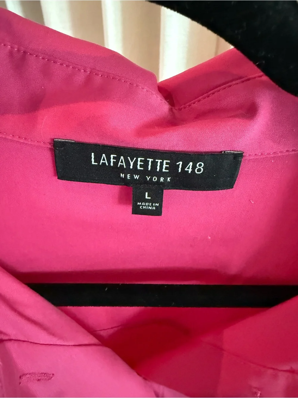 Lafayette 148 Bright Pink Button-Up Shirt - Picture 2 of 2